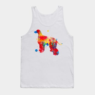 Afghan Hound Watercolor Dog Painting - Red Tank Top